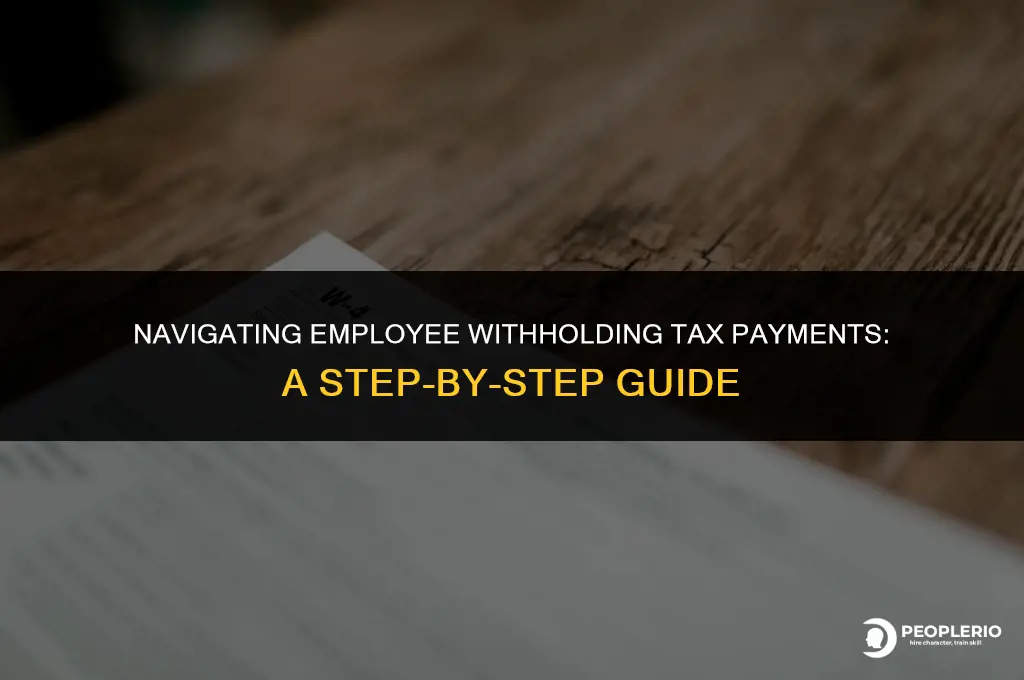 how do i file payment for employee withholding tax