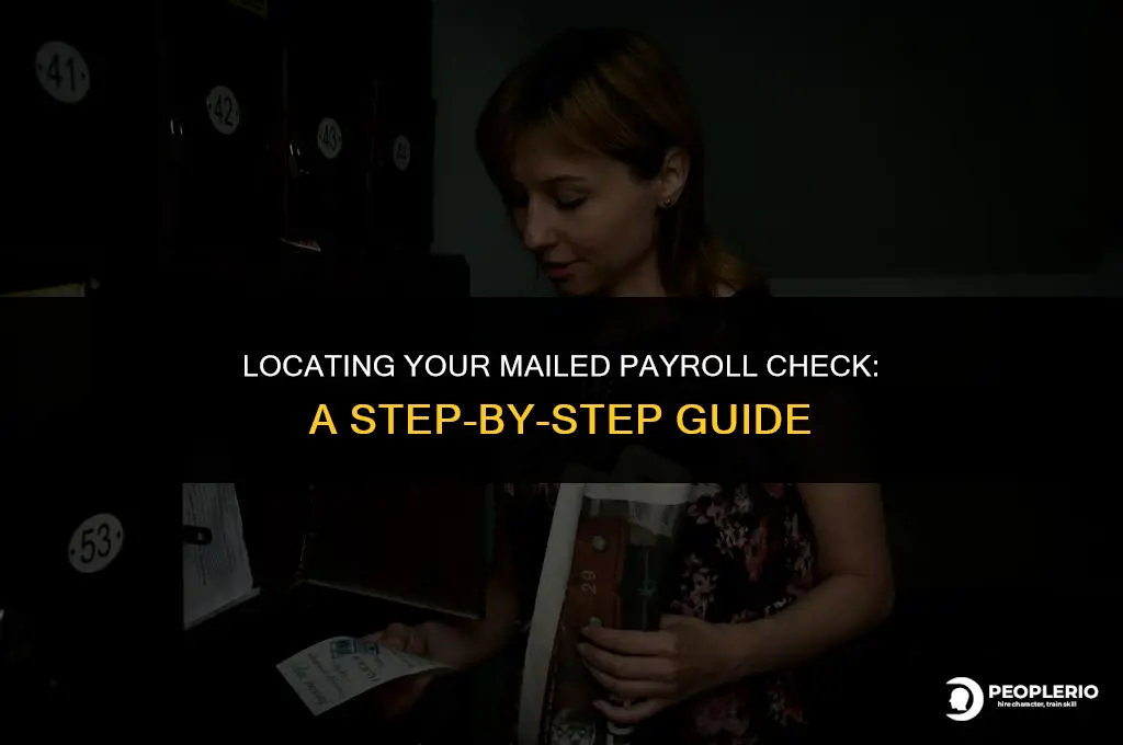 how do i find a mailed payroll check