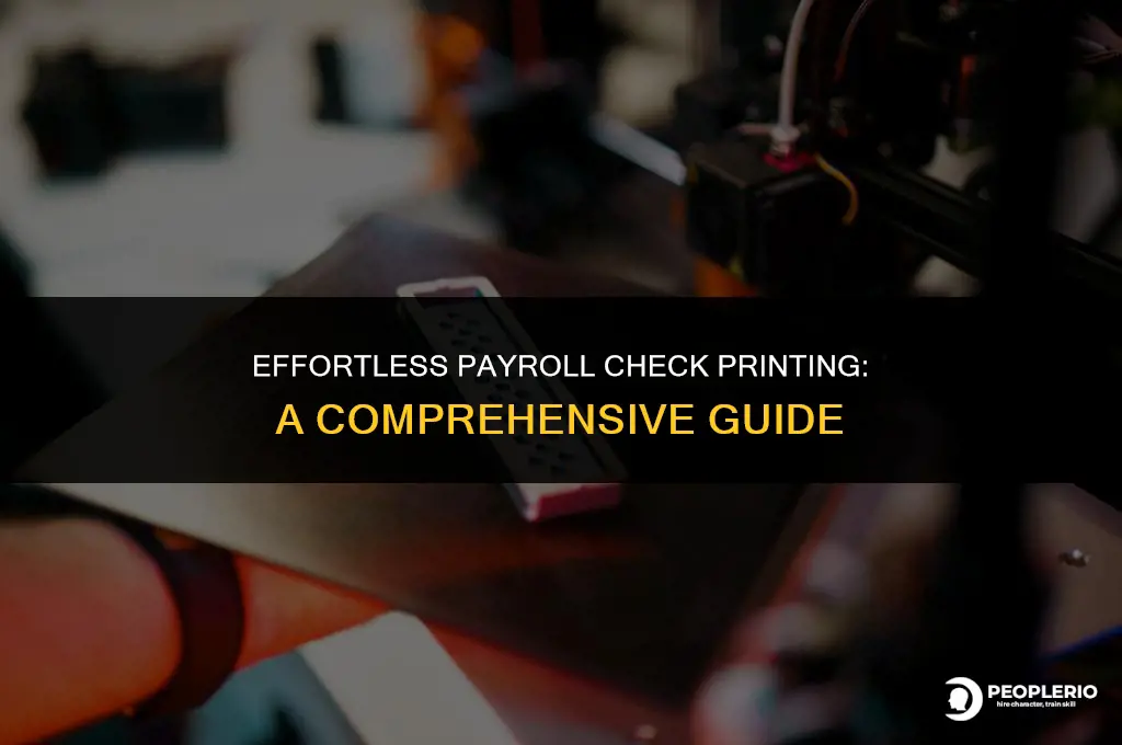 how do i get a program for printing payroll checks