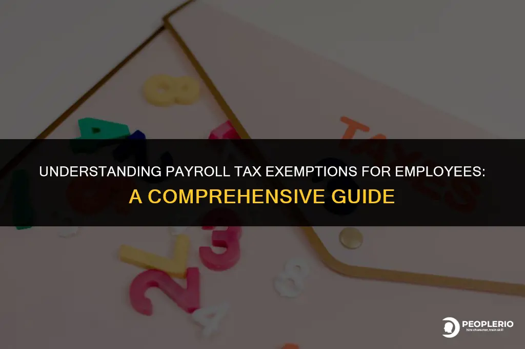 how do i make an employee exempt from payroll taxes