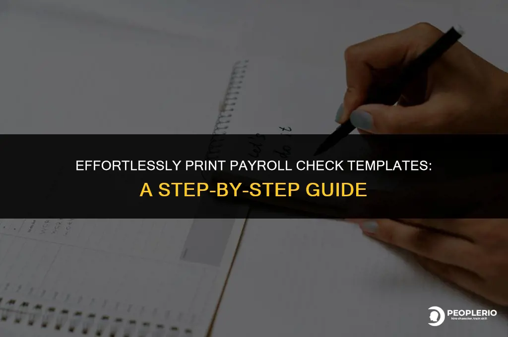 how do i print a payroll check template
