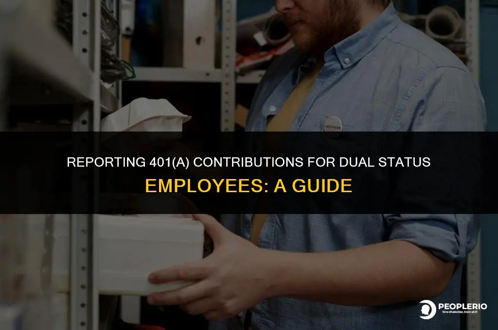 how do i report 401 a contributions dual status employee