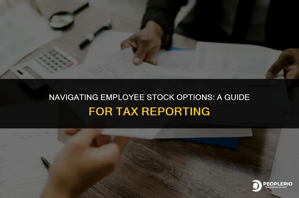 how do i report employee stock options on tax return