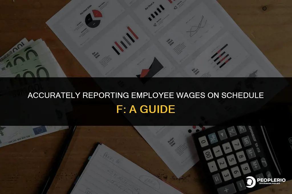 how do i report employee wages on schedule f