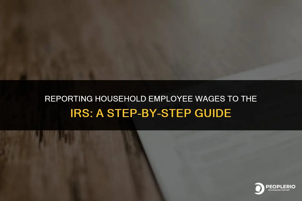 how do i report household employee wages to the irs