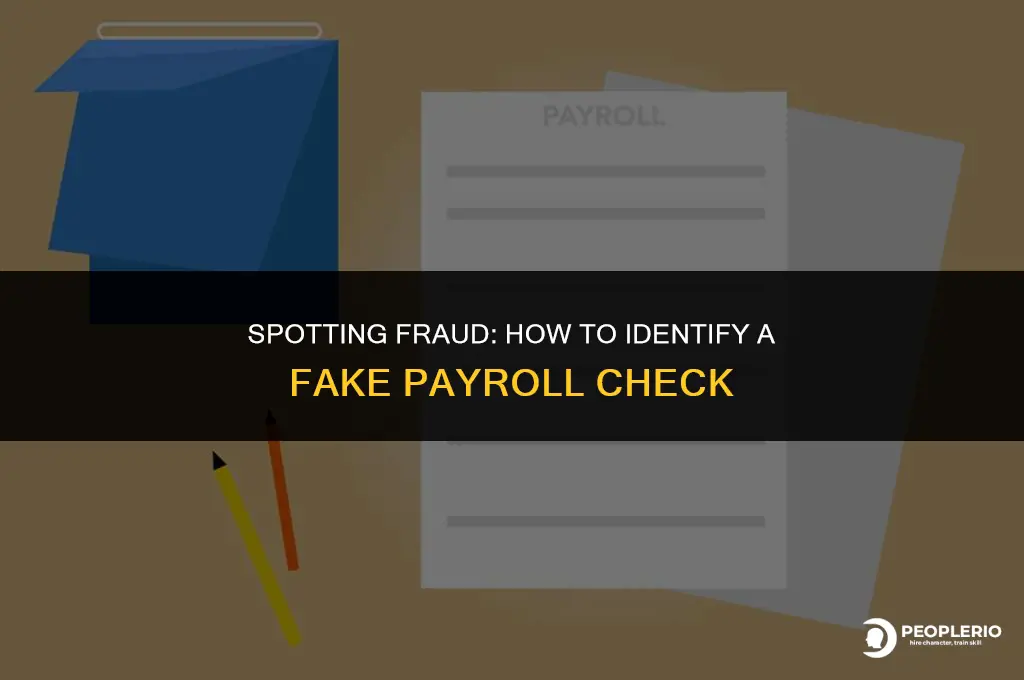 how do you know if a payroll check is fake