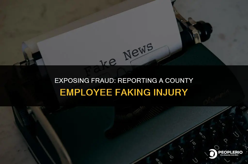 how do you report a county employee is faking injury
