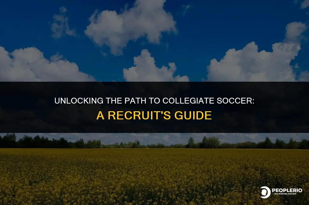 how does college soccer recruiting work