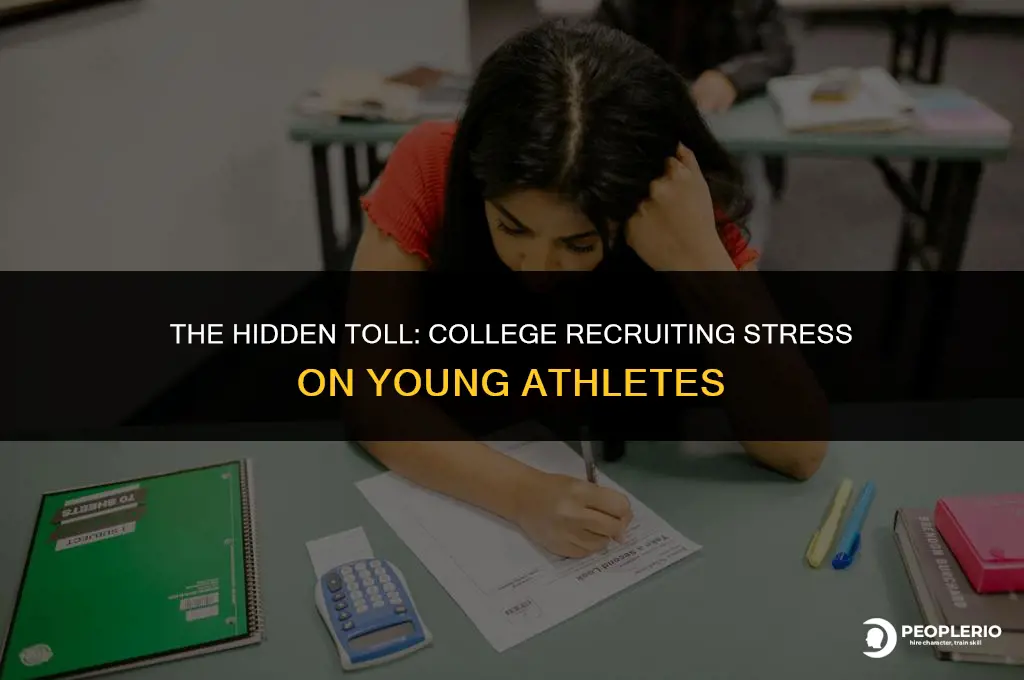 how does the stress of college recruiting process affect athletes