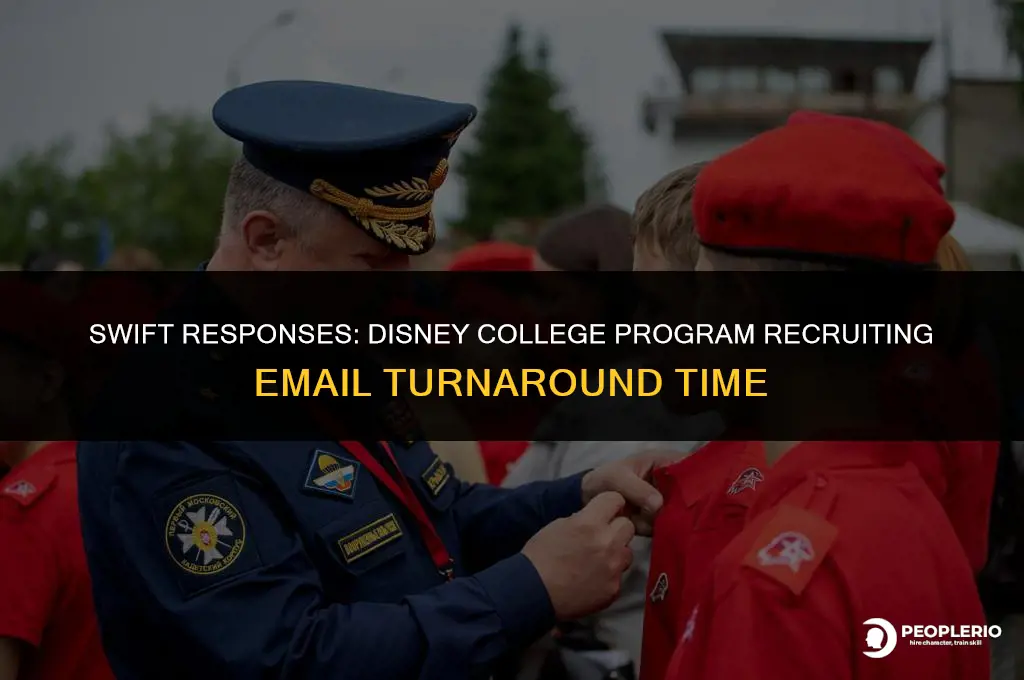 how fast does disney college program recruiting email back