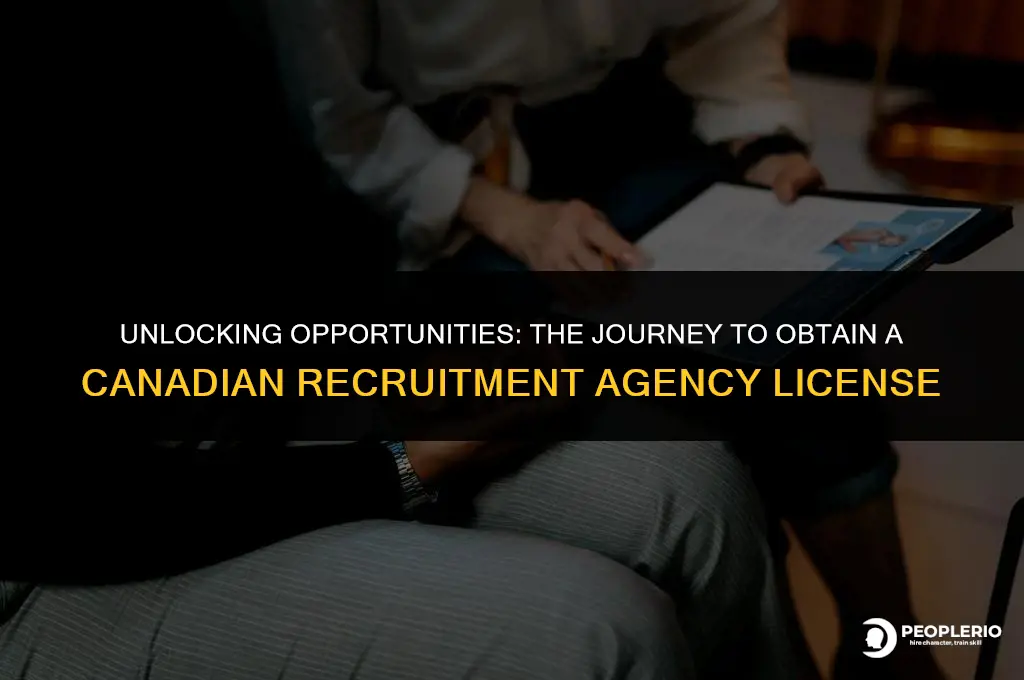 how hard to get canadian recruitment agency license