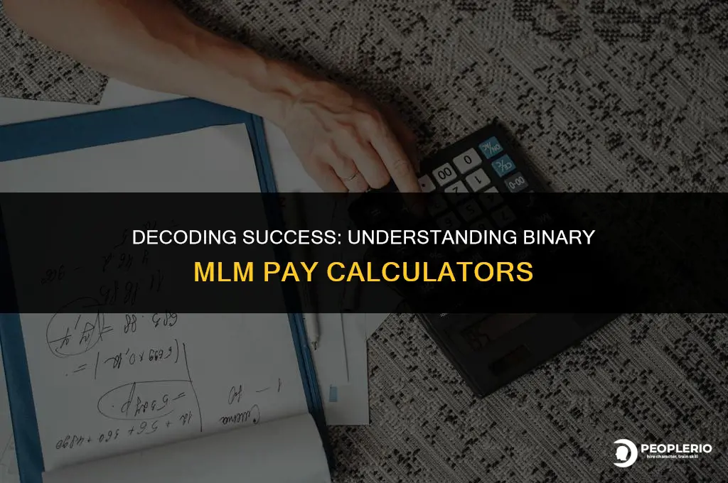 how is the pay calculator in binary mlm compensation plan