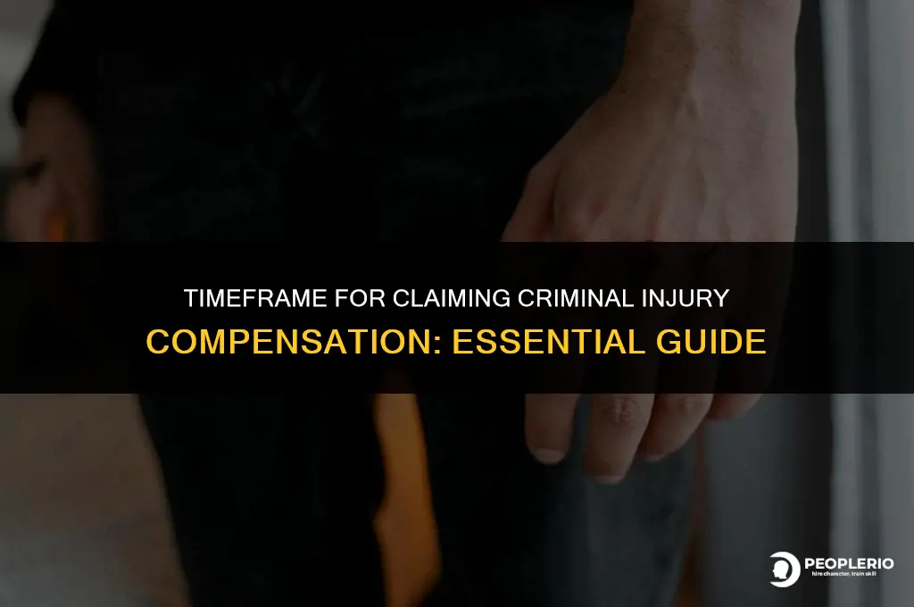 how long do I have to claim criminal injury compensation