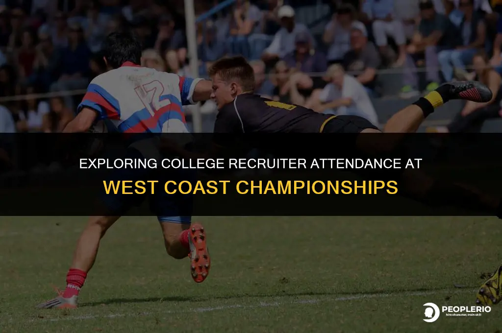 how many college recruiters attend west coast championships