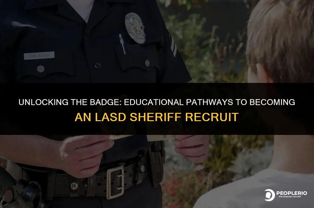 how many college units for lasd sheriff recruit