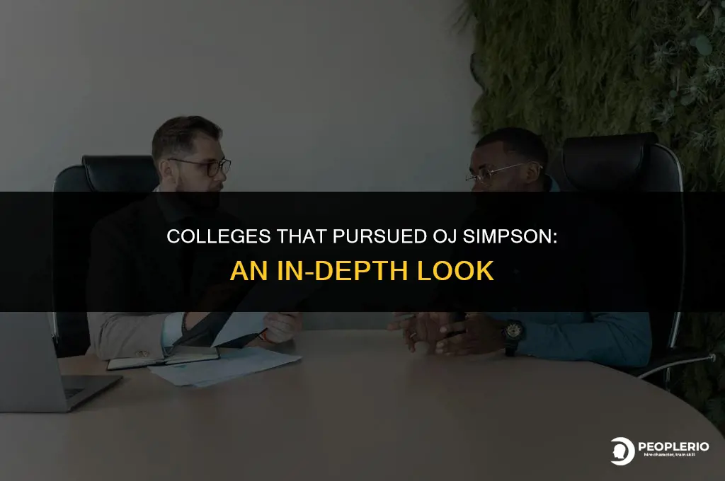 how many colleges tried to recruit oj simpson