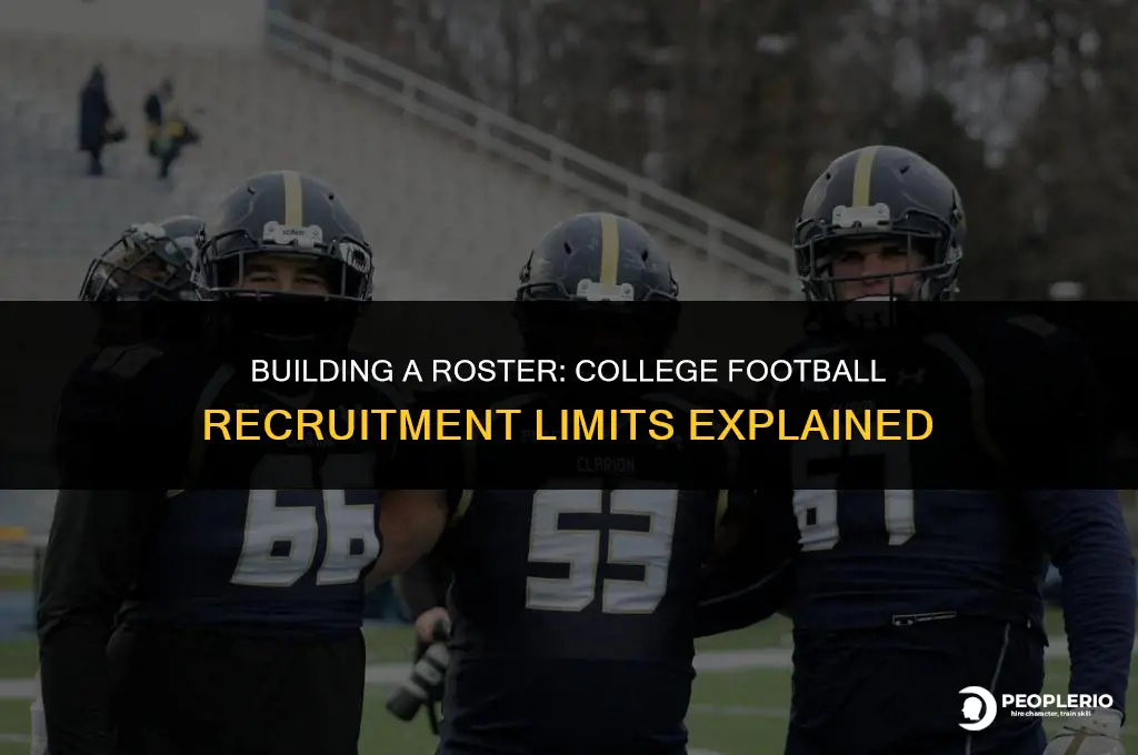 how many players can a college football team recruit