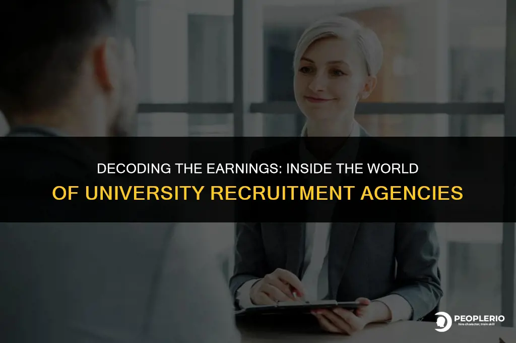 how much do university recruitment agencies make
