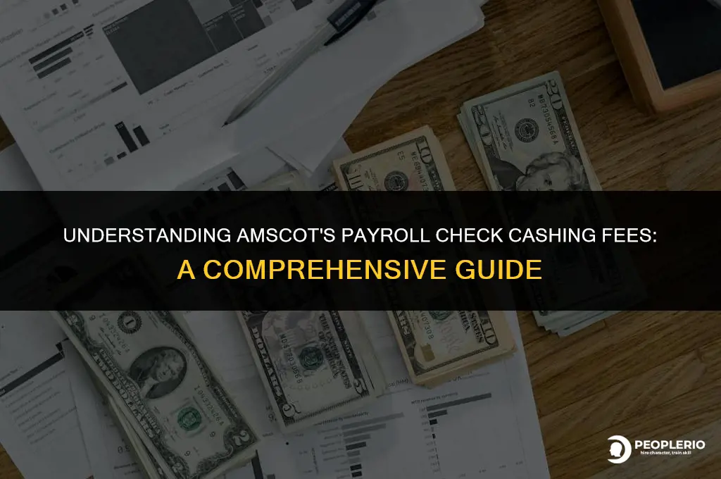 how much does amscot charge to cash a payroll check