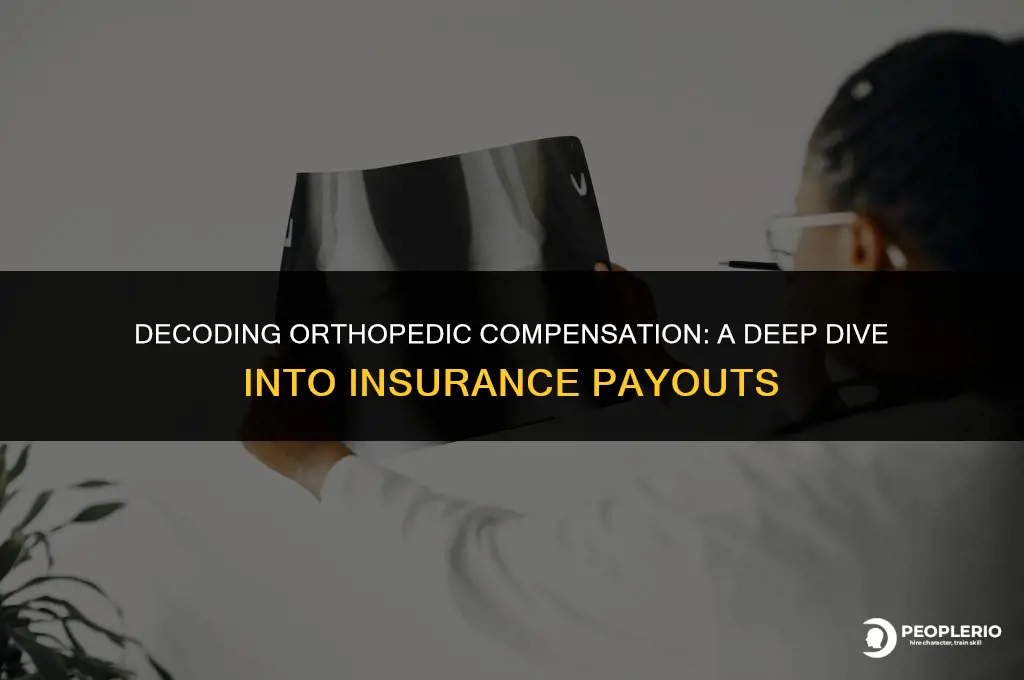 how much does orthopedics get compensated from teh insurances