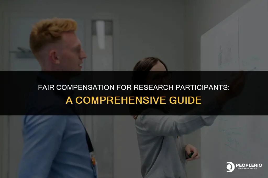 how much should I pay for research compensation
