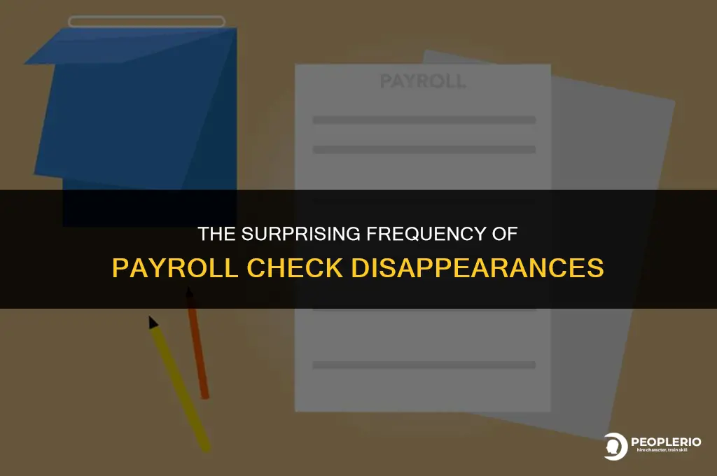 how often to payroll checks get lost in the mail
