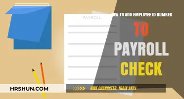 Streamline Payroll: Adding Employee ID Numbers to Checks Made Easy