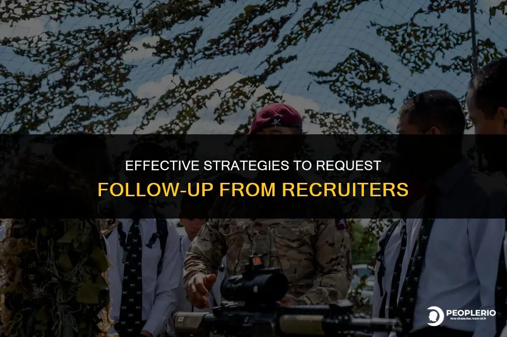 how to ask recruiters for follow