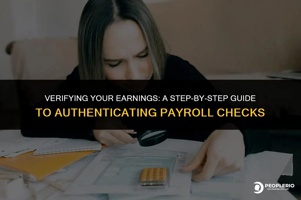 how to authenticate a payroll check