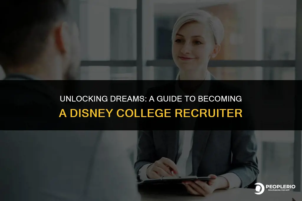 how to become a disney college recruiter