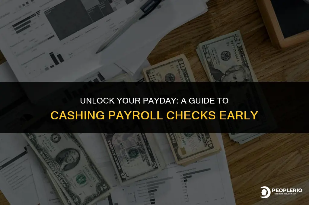 how to cash a payroll check early