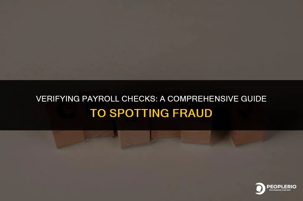 how to check if a payroll check is real