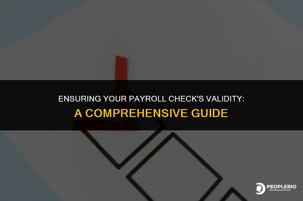 how to check if a payroll check is valid