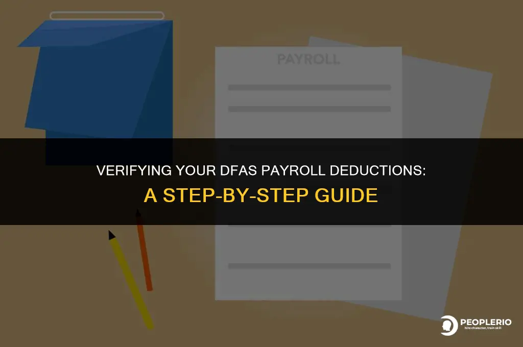 how to check on a dfas payroll deduction