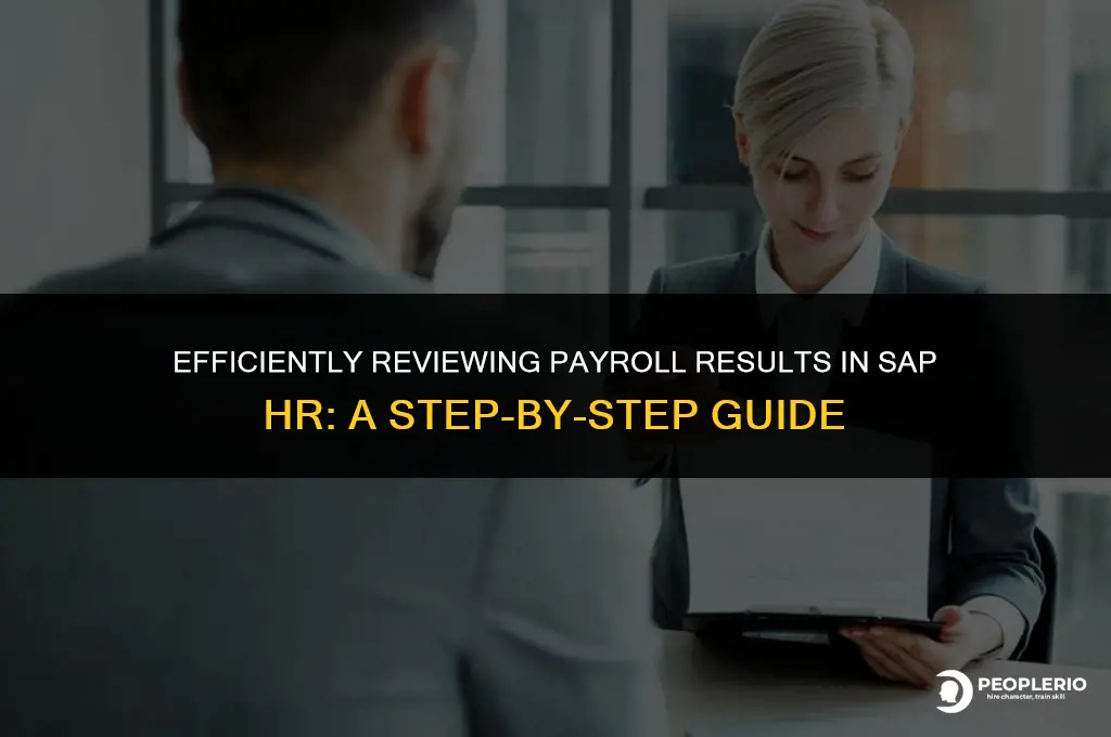 how to check payroll results in sap hr
