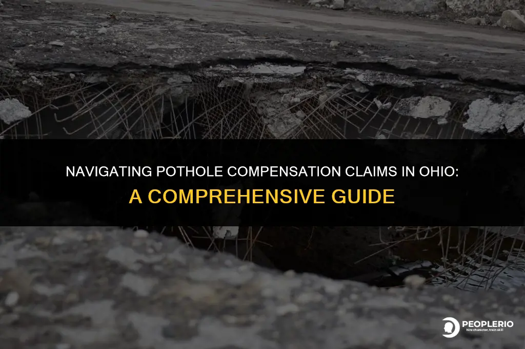 how to claim compensation for pothole damage ohio