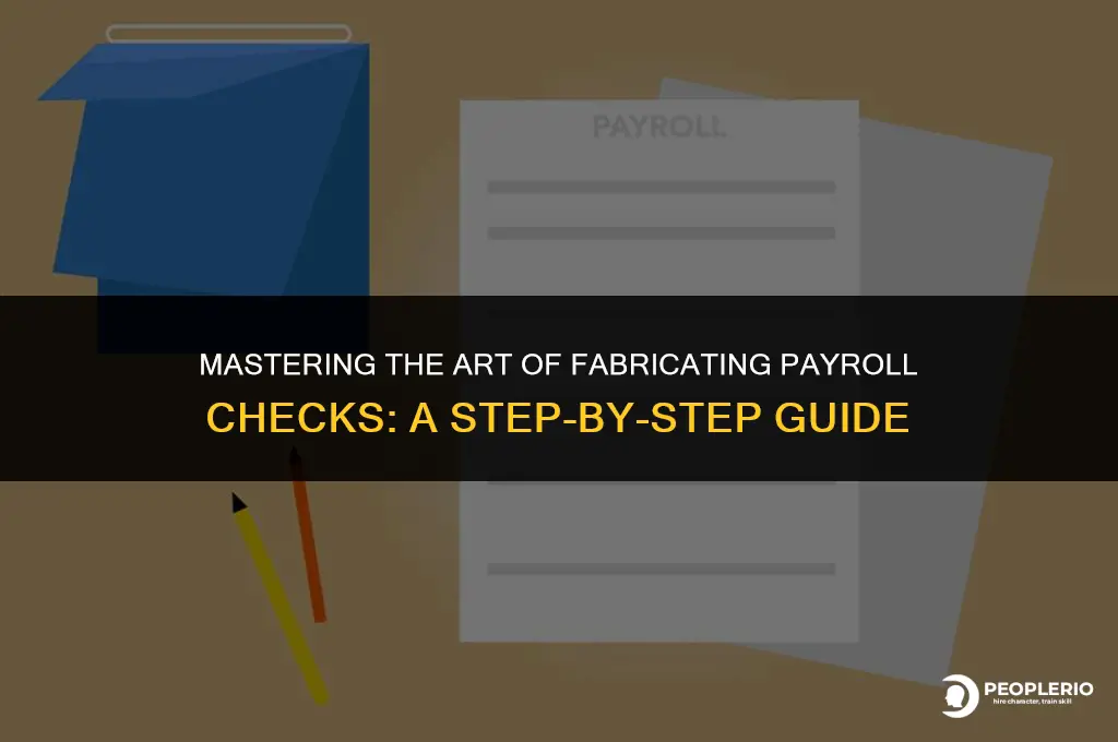 how to create a fake payroll check