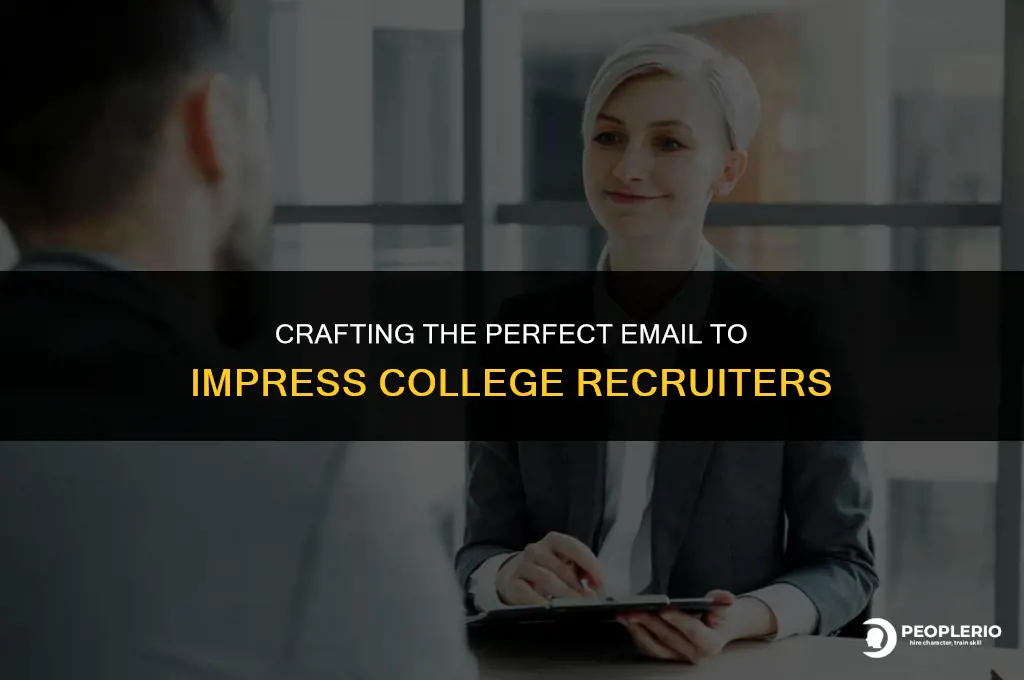 how to email a college recruiter