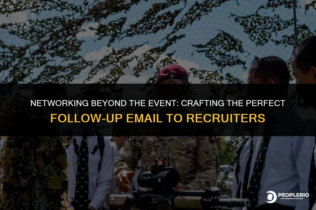 how to email recruiter i met at social events