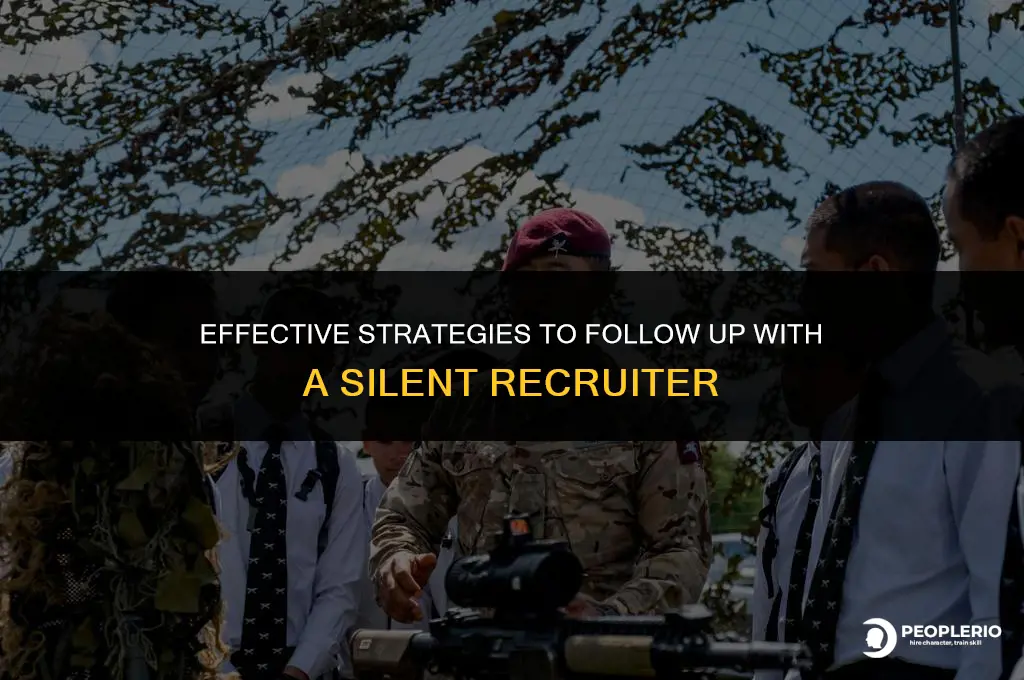 how to email recruiter who has not emailed back