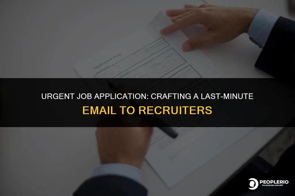 how to email recruiter with pending deadline
