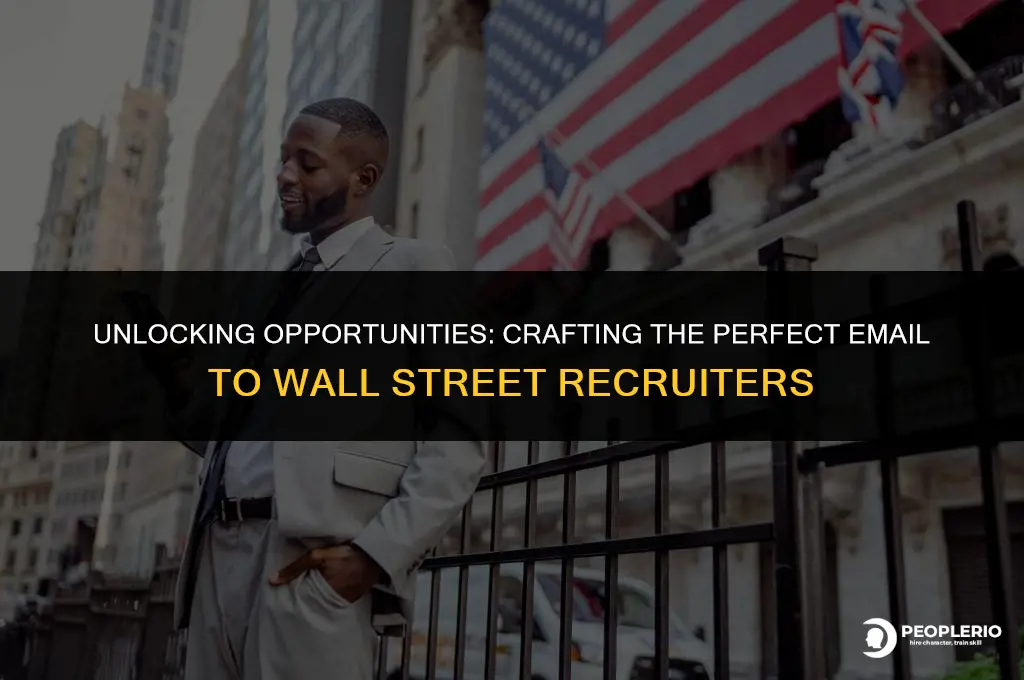 how to email recruiters wall street oasis