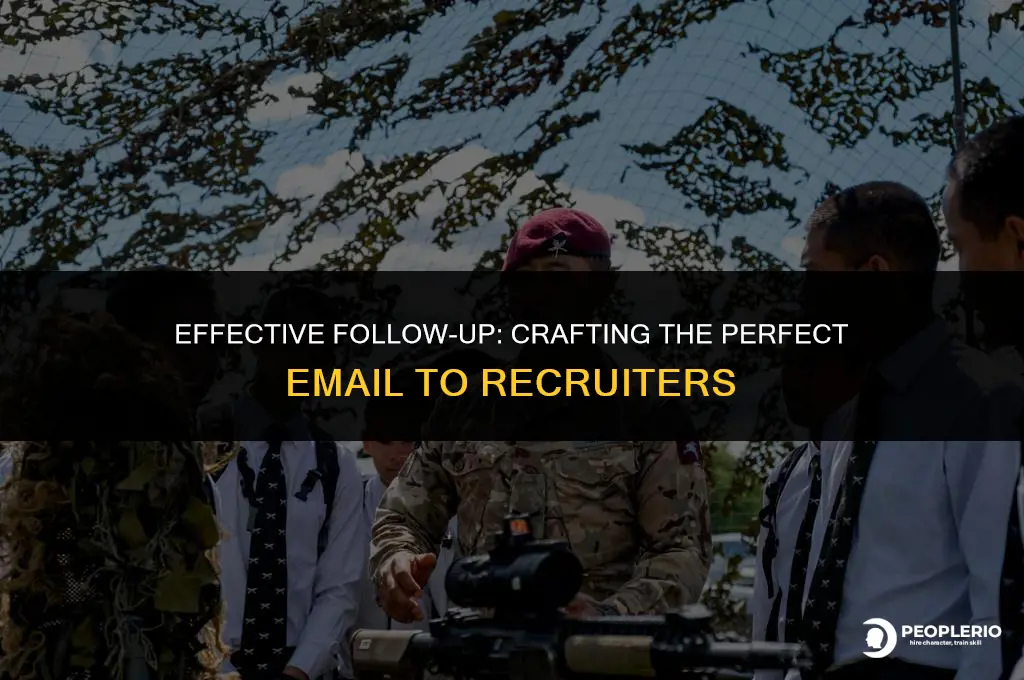 how to email the recruiter regarding the follow up examples