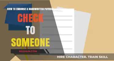Endorsing Handwritten Payroll Checks: A Step-by-Step Guide