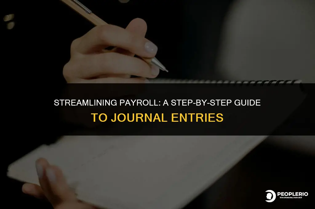 how to enter payroll check in journal entries
