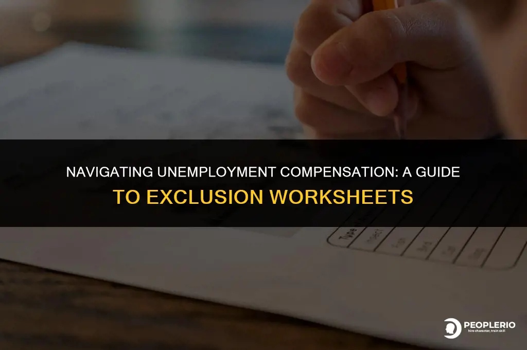 how to fill out unemployment compensation exclusion worksheet