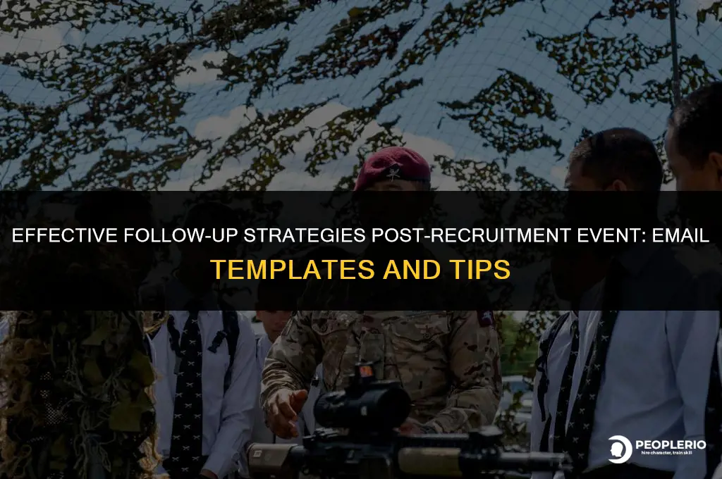 how to follow up after recruitment event email sample