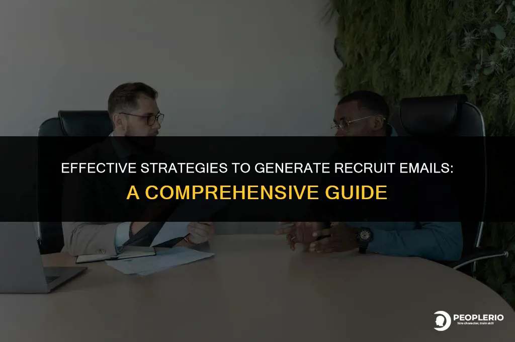 how to ger recruites emails