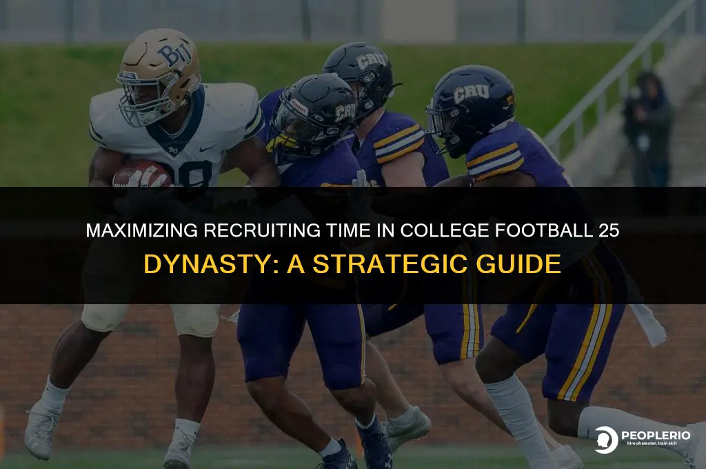 how to get more recruiting hours college football 25 dynasty