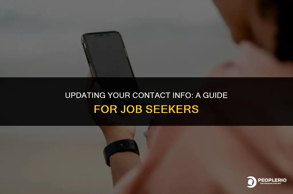 how to let recruiter know you changed email